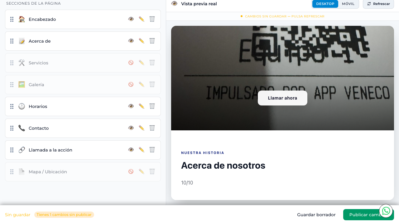 Mapa interactivo con pin en la ubicación del negocio